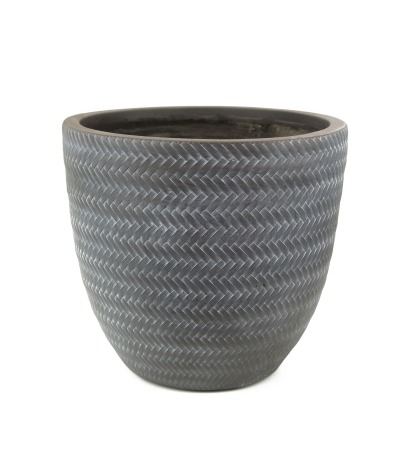 Pot en fibre motif chevrons