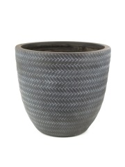 Pot en fibre motif chevrons