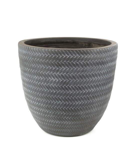 Pot en fibre motif chevrons