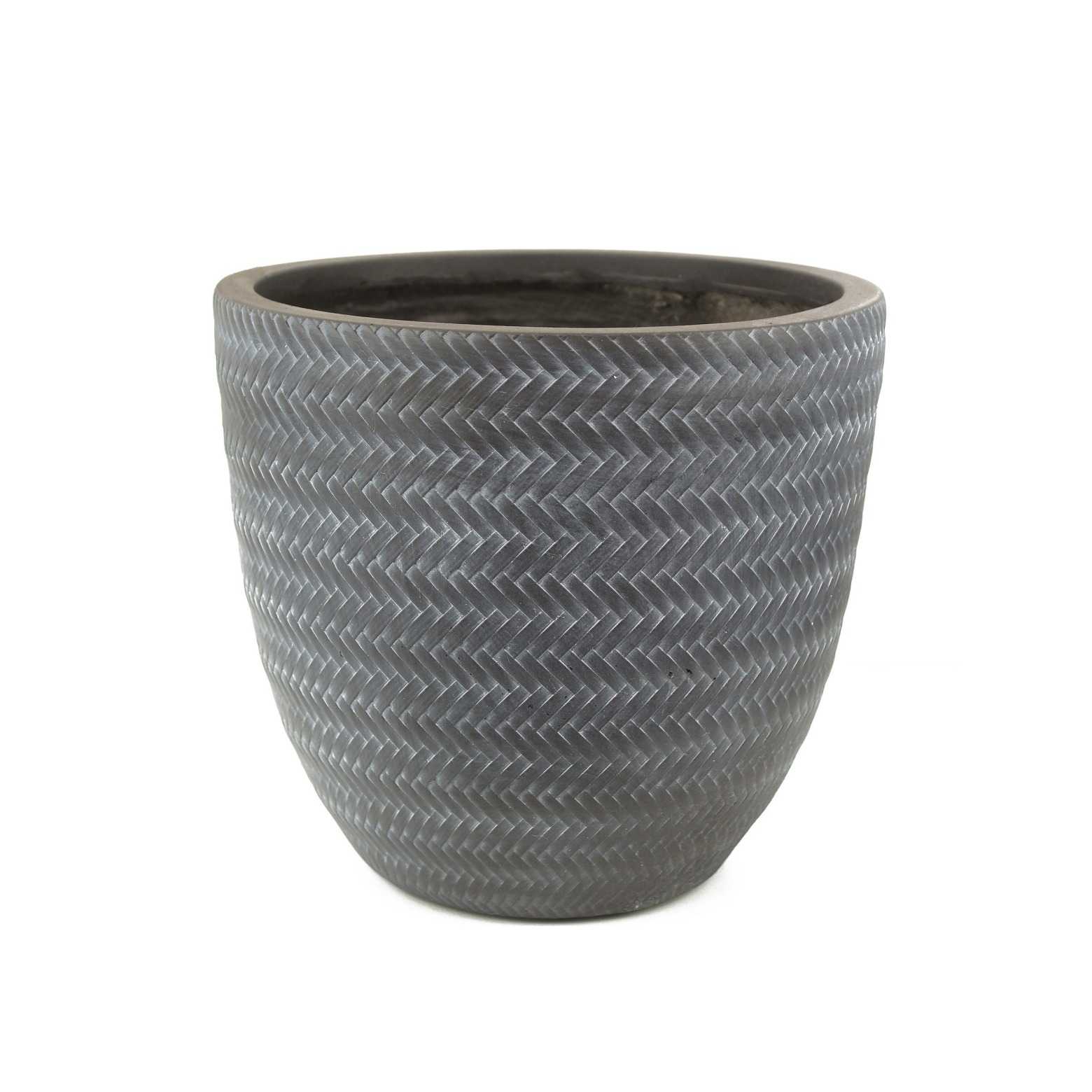 Pot en fibre motif chevrons