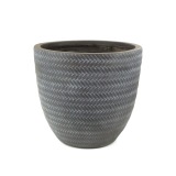Pot en fibre motif chevrons