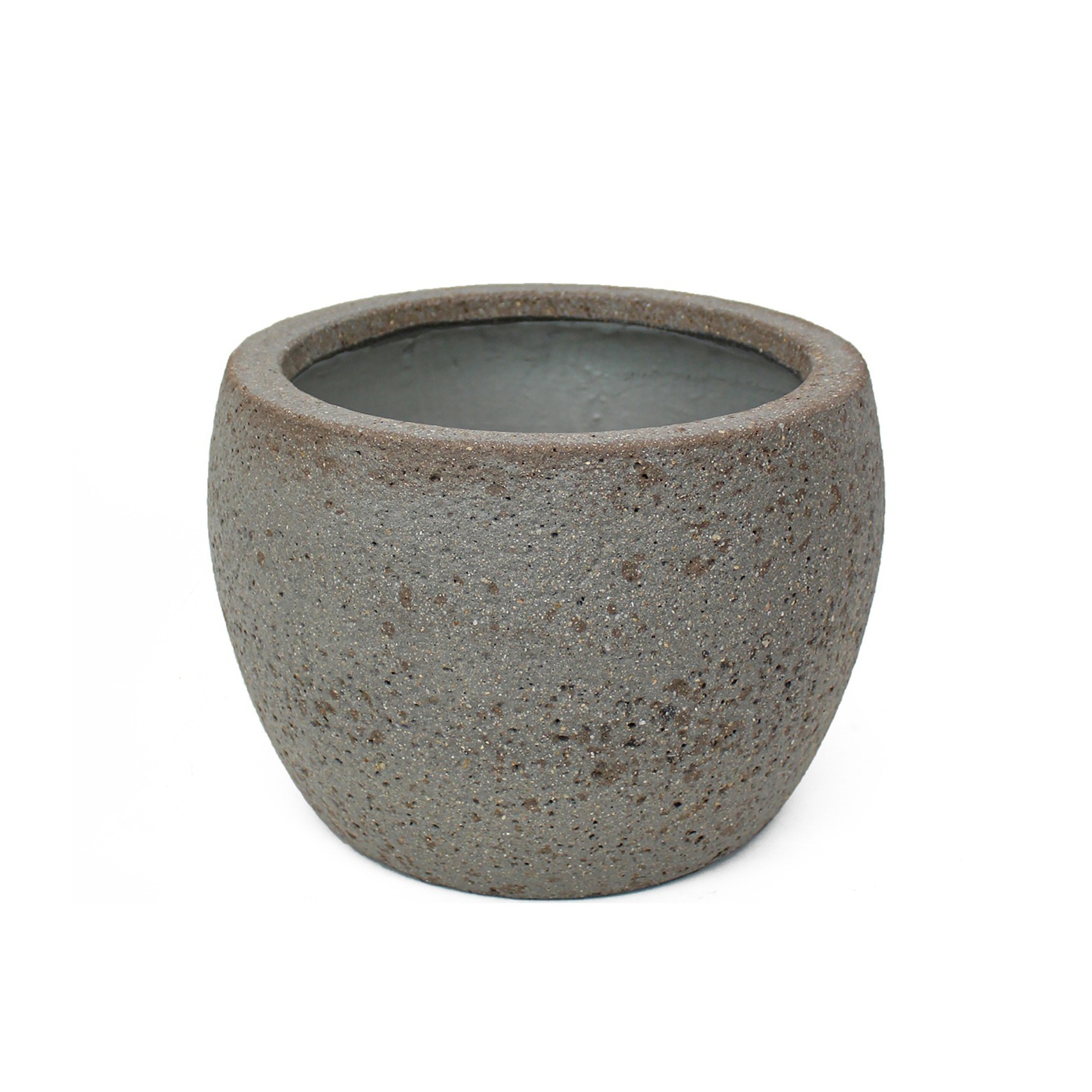 Pot gris en pierre reconstituée