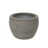 Pot gris en pierre reconstituée