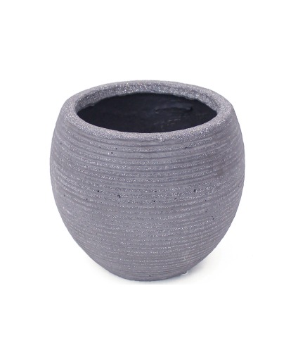 Pot de fleur boule en fibre