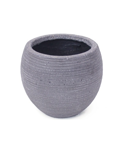 Pot de fleur boule en fibre