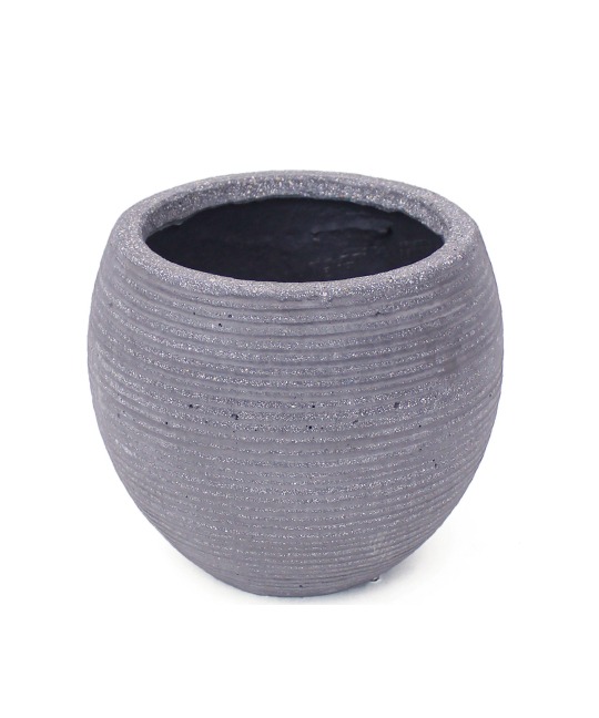 Pot de fleur boule en fibre