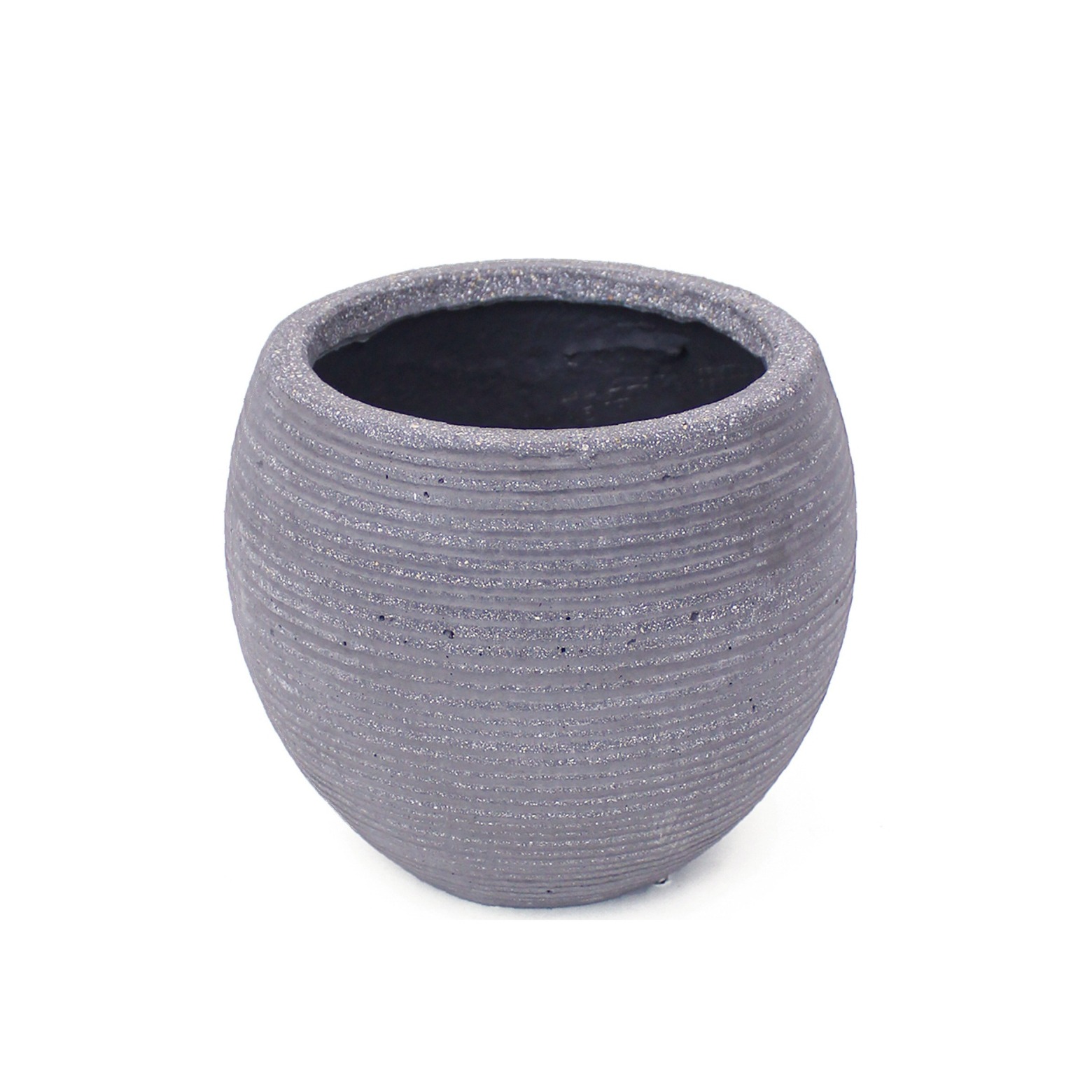 Pot de fleur boule en fibre