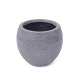 Pot de fleur boule en fibre