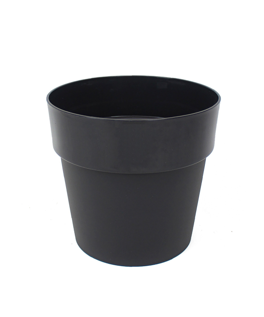 Pot rond plastique noir