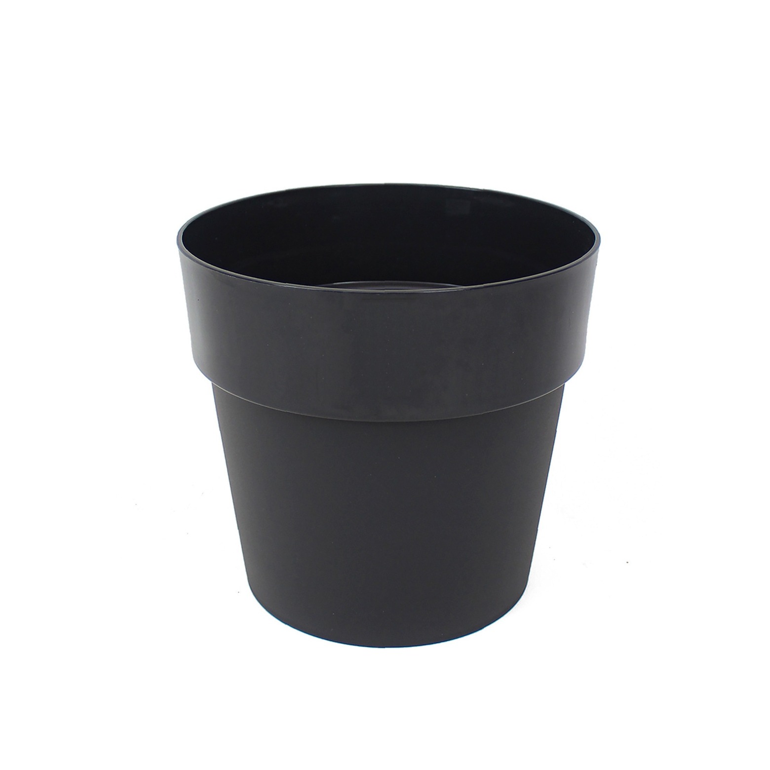 Pot rond plastique noir