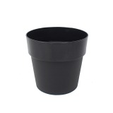 Pot rond plastique noir