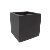 Bac à fleur cubique fibre noir