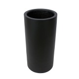 Pot haut rond noir en fibre