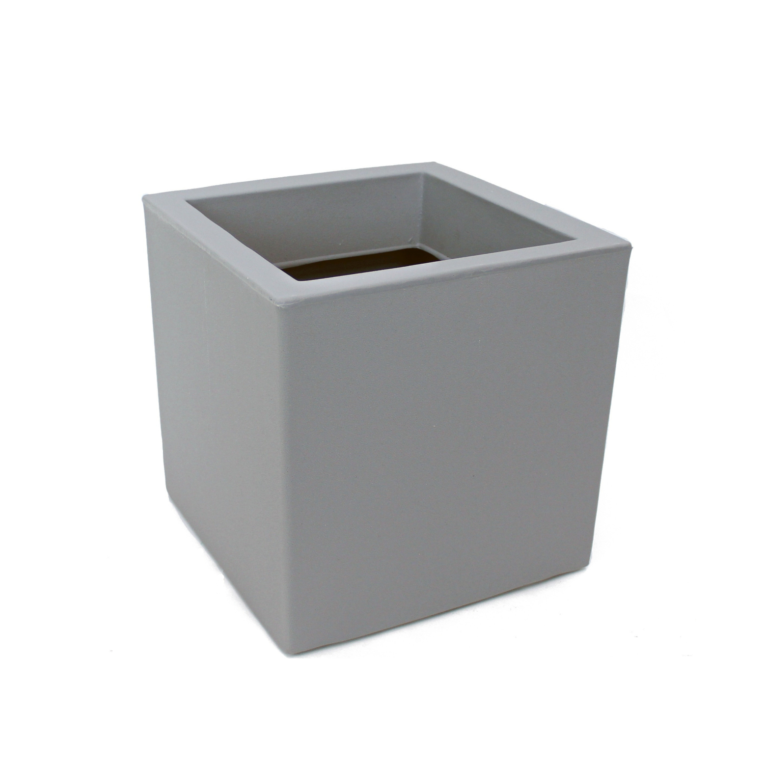 Pot cubique gris clair