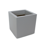 Pot cubique gris clair