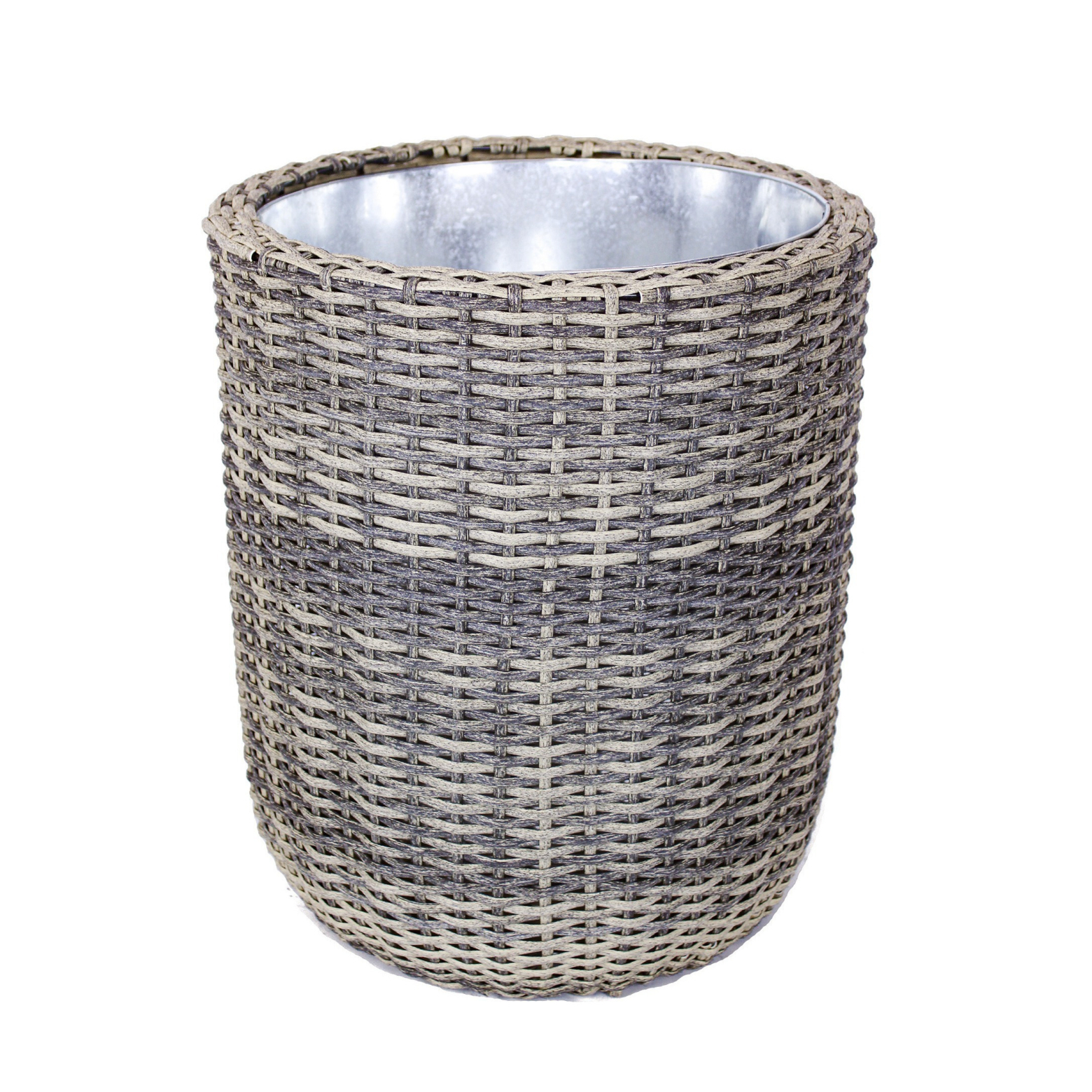 Pot haut rond en rotin