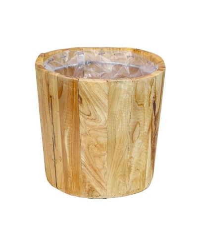 Pot rond en bois