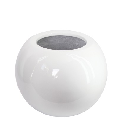 Pot boule blanc en fibre