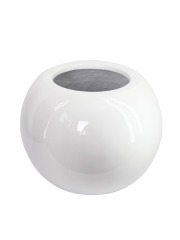 Pot boule blanc en fibre