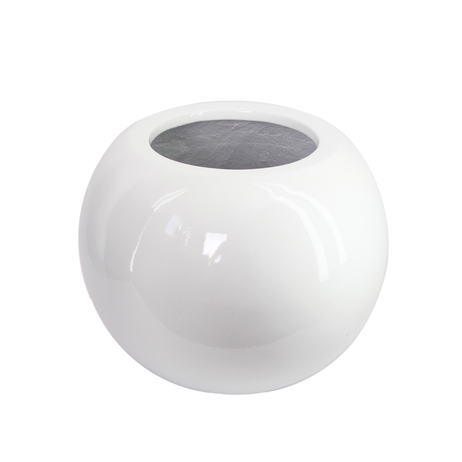 Pot boule blanc en fibre