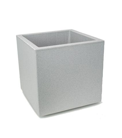 Bac cubique gris clair à roulettes