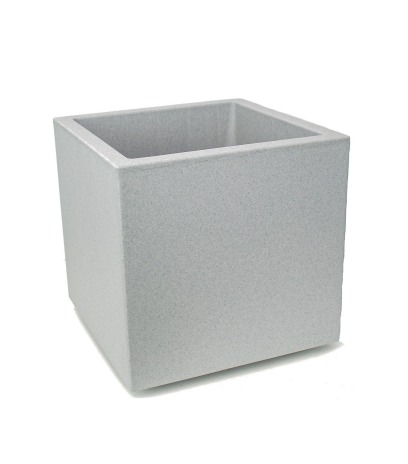 Bac cubique gris clair à roulettes