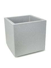 Bac cubique gris clair à roulettes