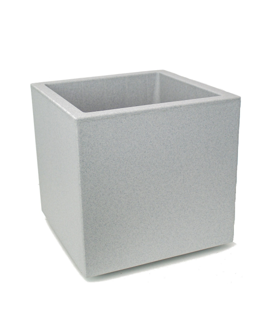 Bac cubique gris clair à roulettes