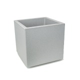Bac cubique gris clair à roulettes