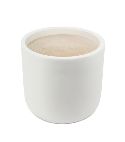 Pot plante cylindrique blanc