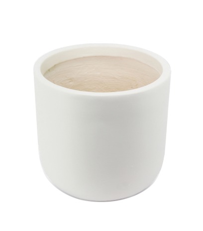 Pot plante cylindrique blanc