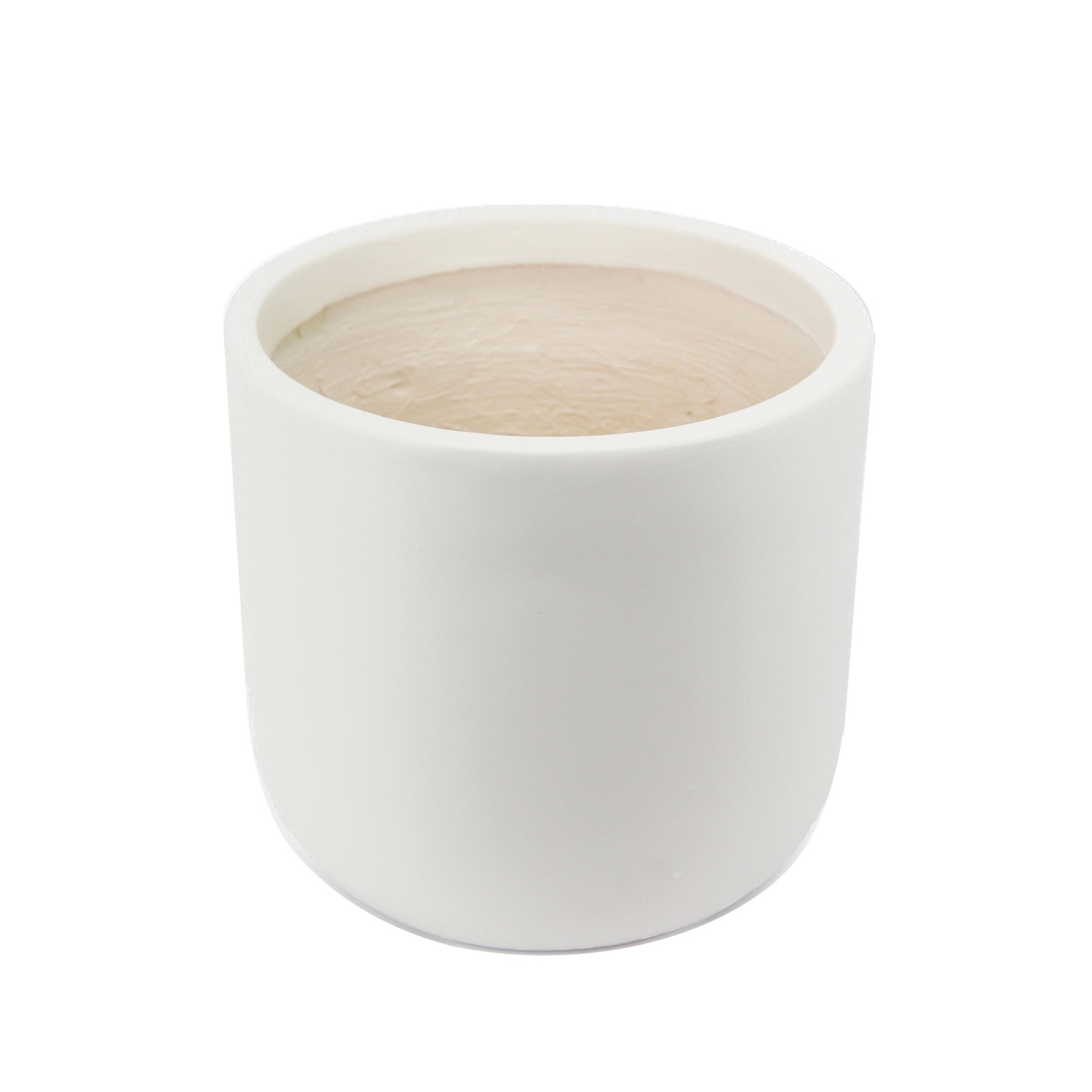 Pot plante cylindrique blanc