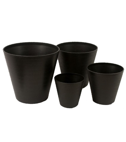 Pot conique noir Hoop