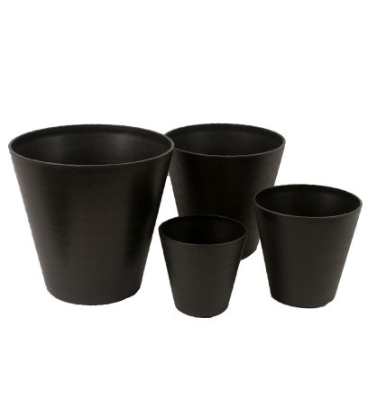 Pot conique noir Hoop