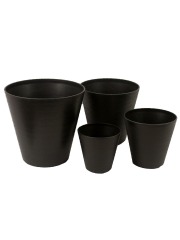 Pot conique noir Hoop