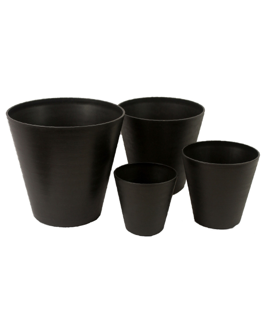 Pot conique noir Hoop