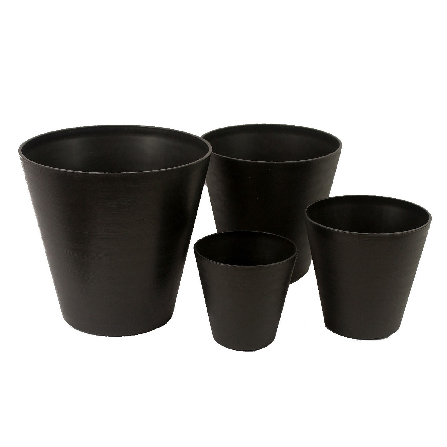 Pot conique noir Hoop