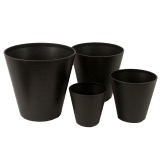 Pot conique noir Hoop