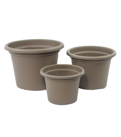 Pot rond taupe KATLA