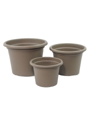 Pot rond taupe KATLA