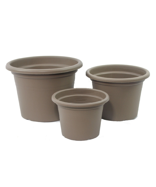 Pot rond taupe KATLA