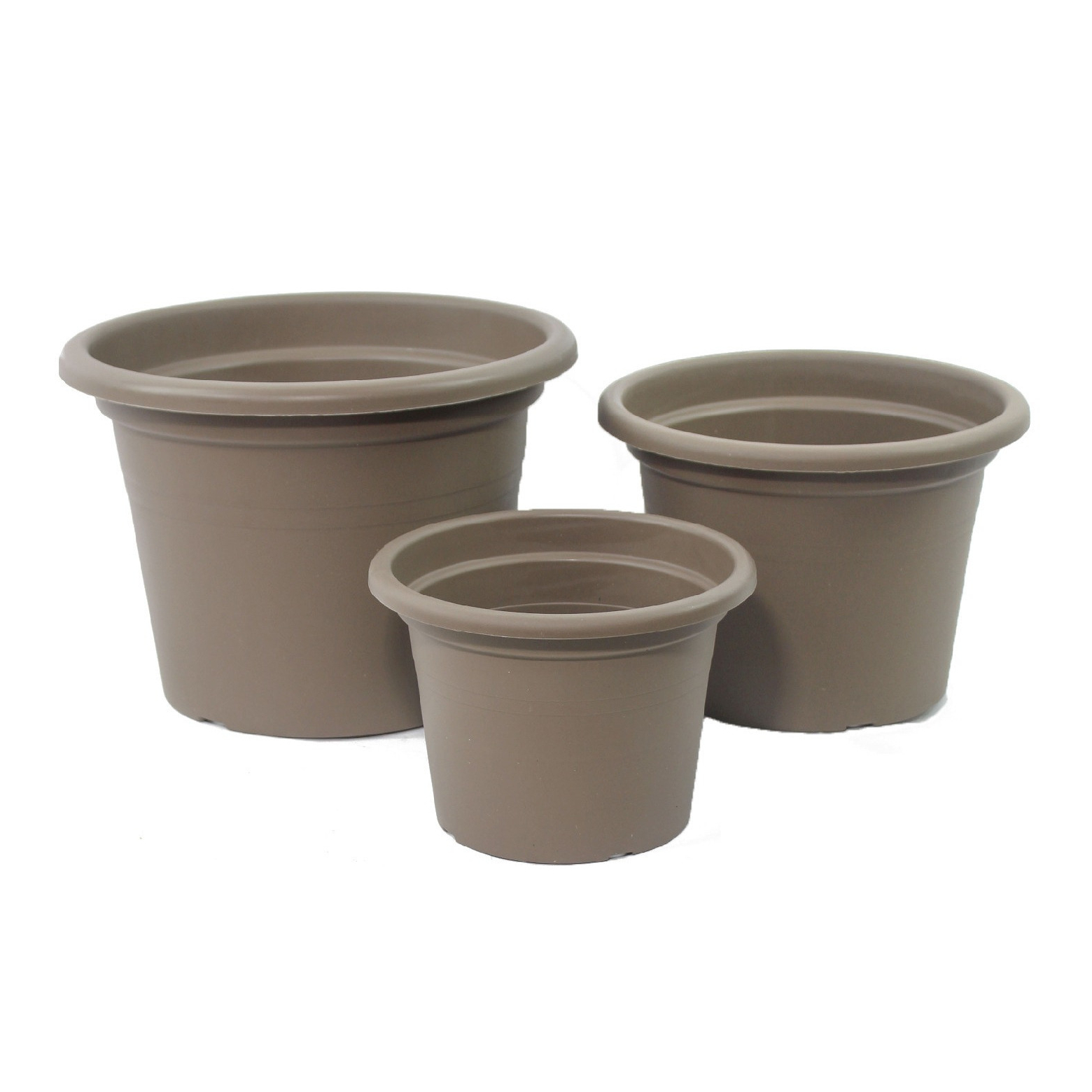 Pot rond taupe KATLA