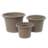 Pot rond taupe KATLA
