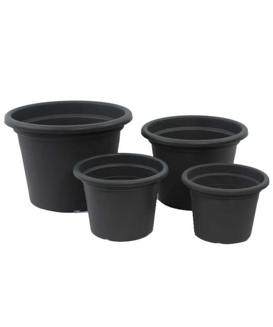 Pot rond noir KATLA