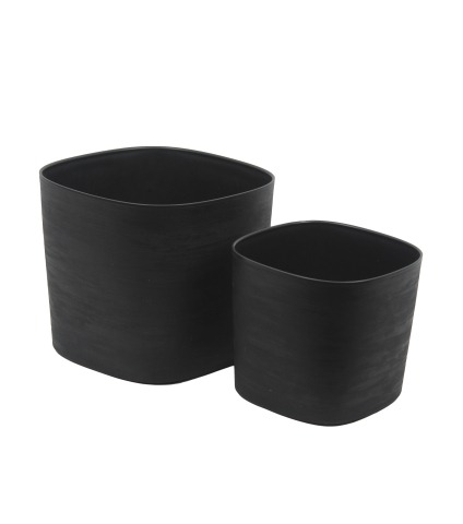 Pot carré noir ISIS
