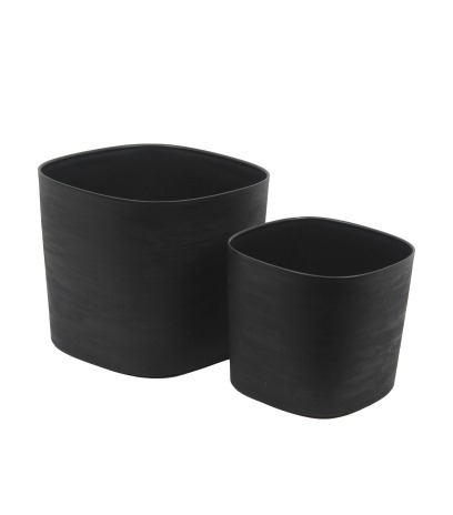 Pot carré noir ISIS