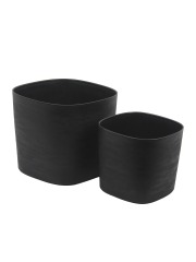 Pot carré noir ISIS