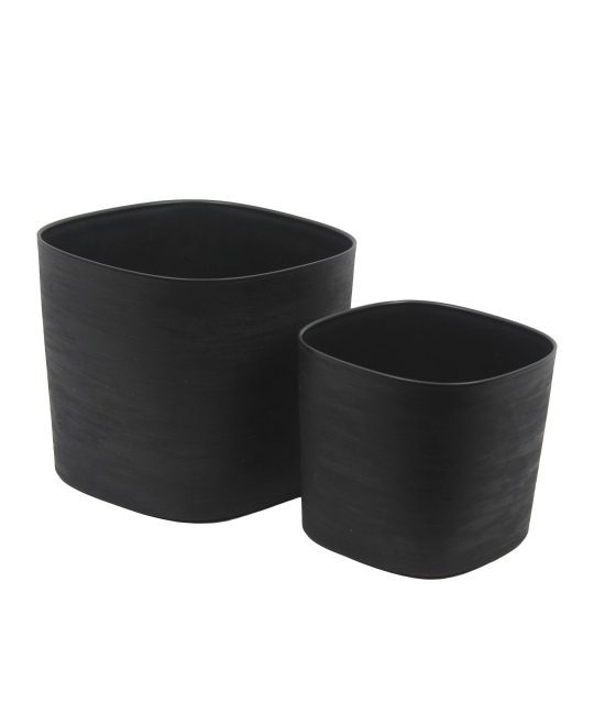 Pot carré noir ISIS
