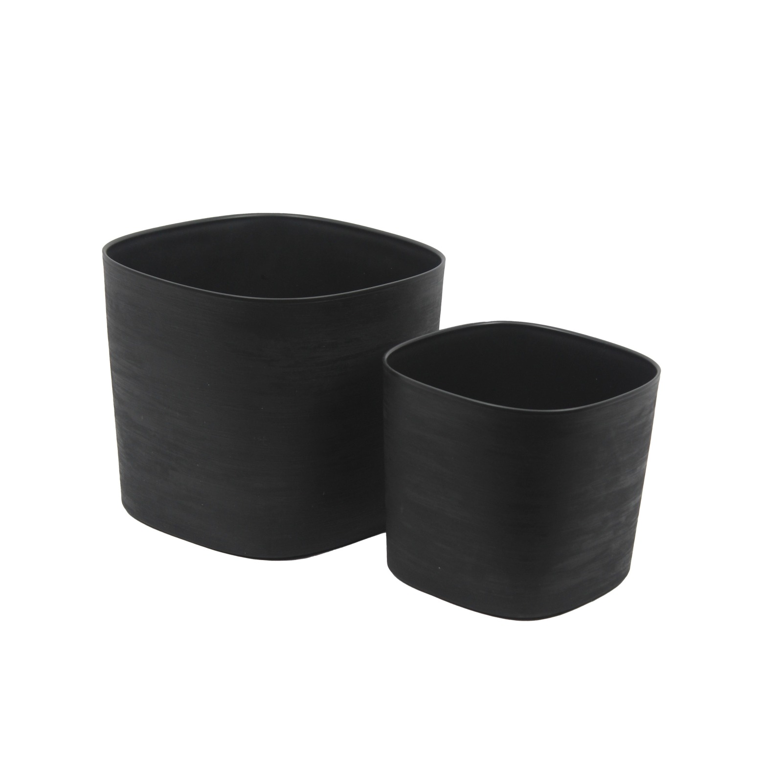Pot carré noir ISIS