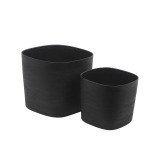 Pot carré noir ISIS